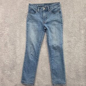 Talbots Womens Petites Flawless High Waist Straight Leg Jeans Size 2P Light Wash